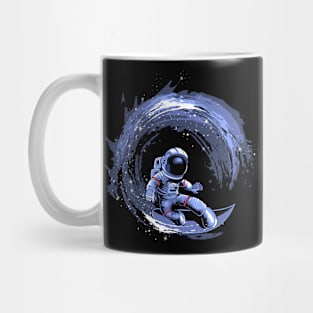 Astronaut Surfing In Galaxy Mug